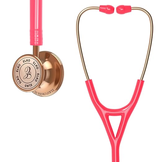 ELKO CROSS III SS Stainless Steel Stethoscope - Rose Gold