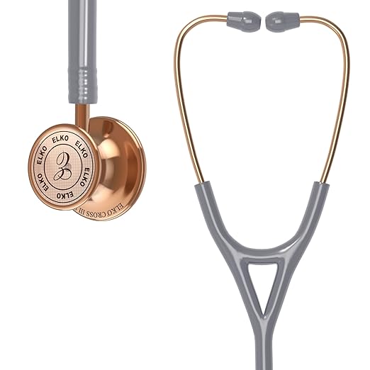 ELKO CROSS III SS Stainless Steel Stethoscope - Rose Gold