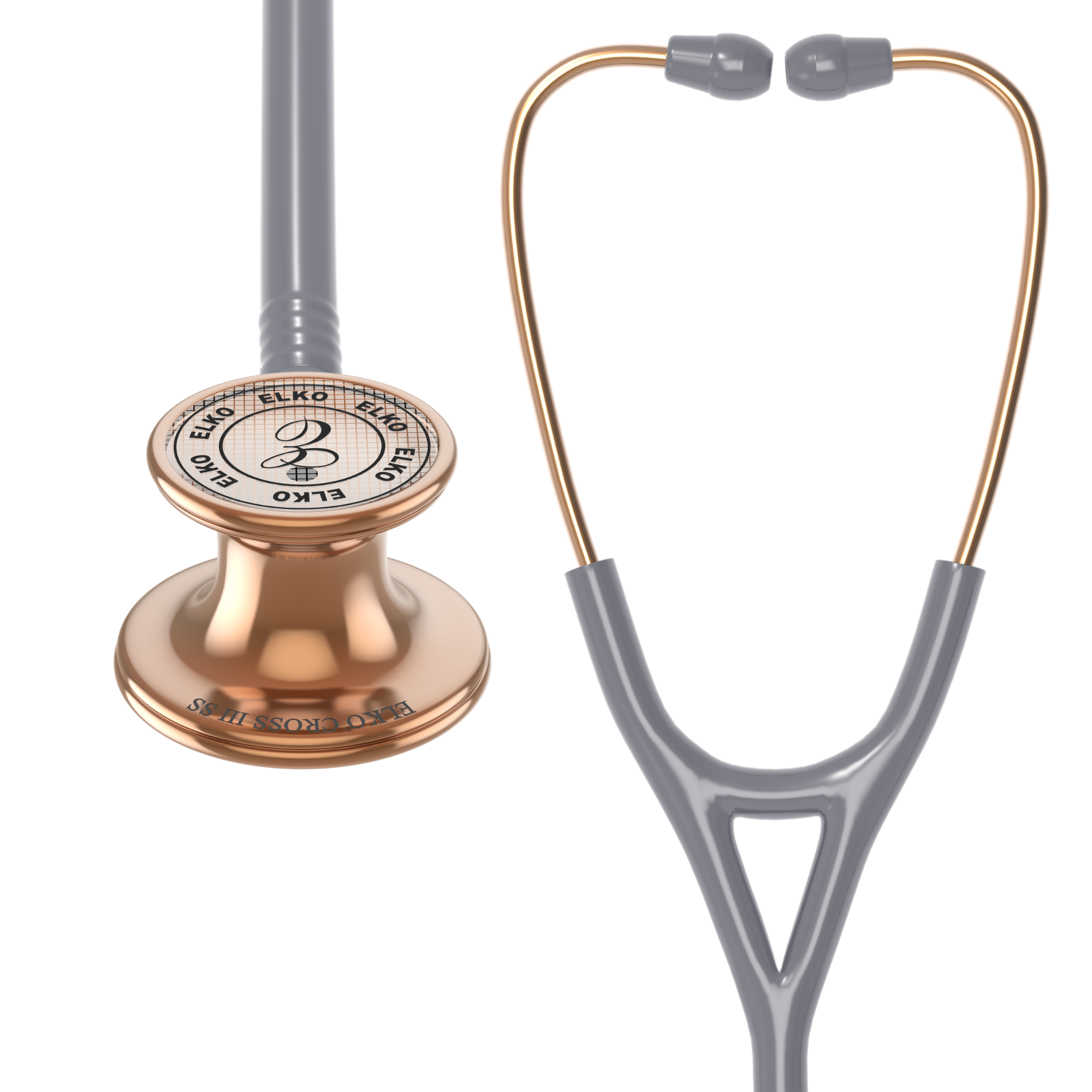 ELKO CROSS III SS Stainless Steel Stethoscope - Rose Gold