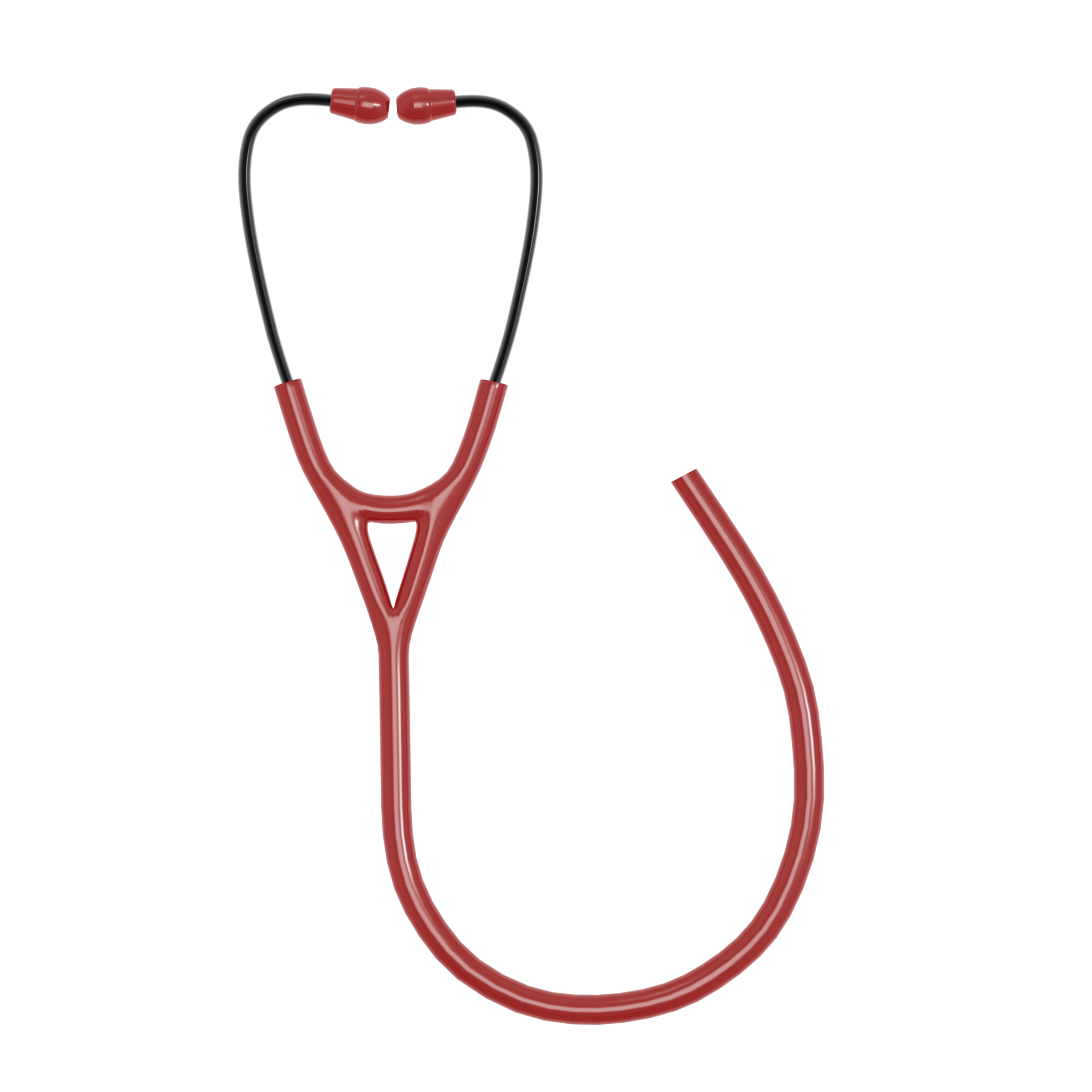 Black Stainless Steel Frame Stethoscope with Dual Lumen Tubing