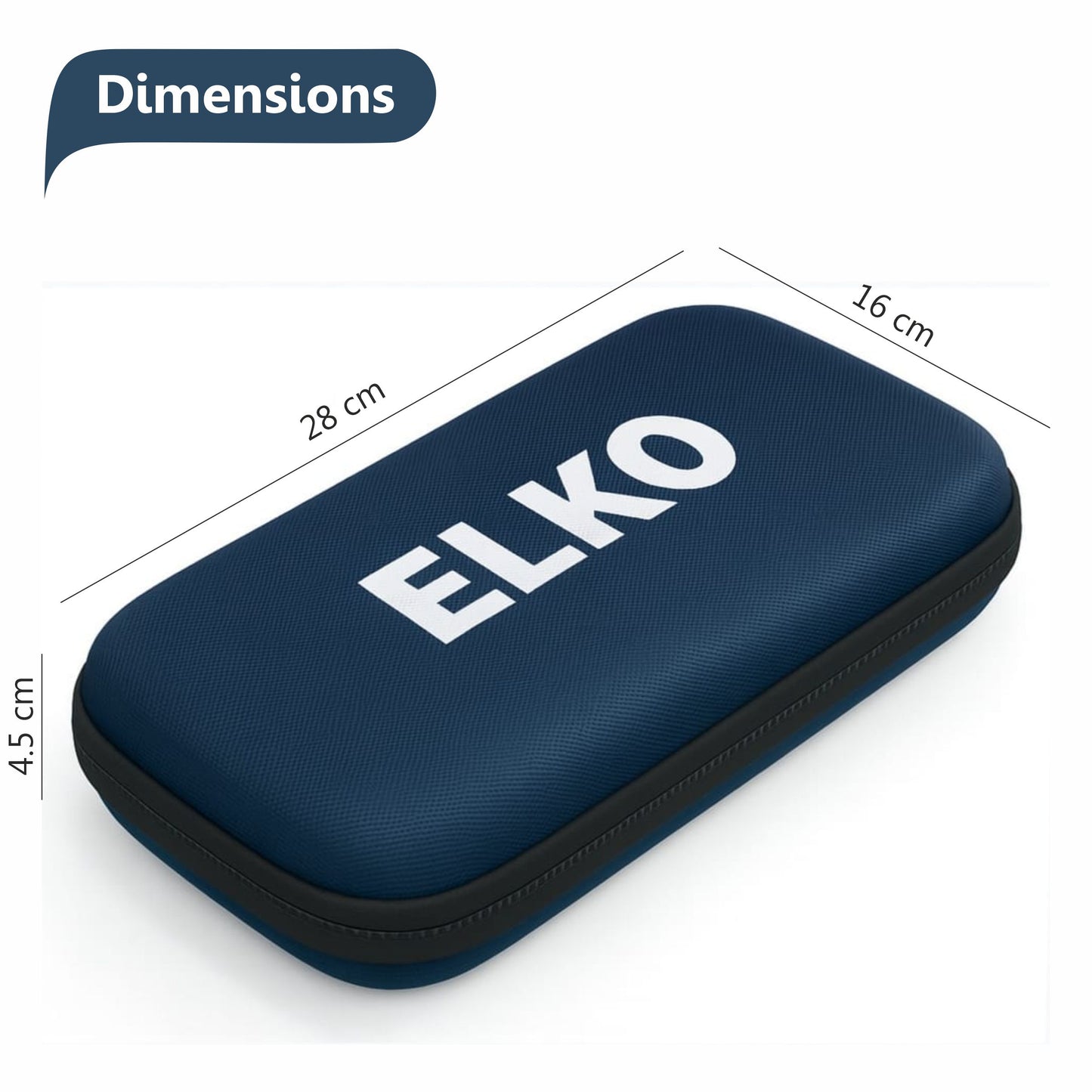 ELKO EVA Stethoscope Case with Dual Mesh Pockets and Center Sleeve for Accessories
