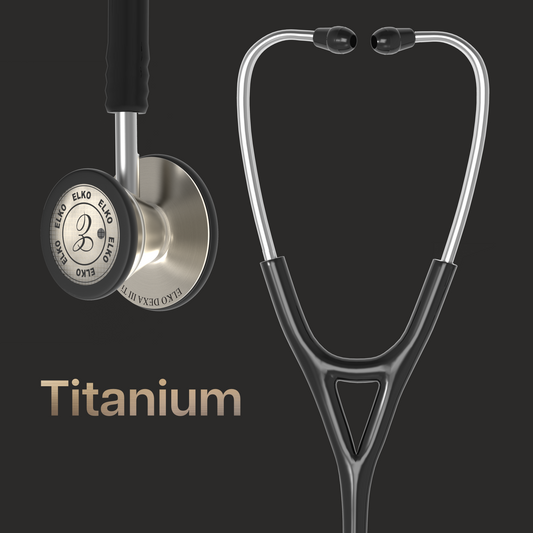 ELKO DEXA III Ti Titanium Stethoscope - Natural Titanium