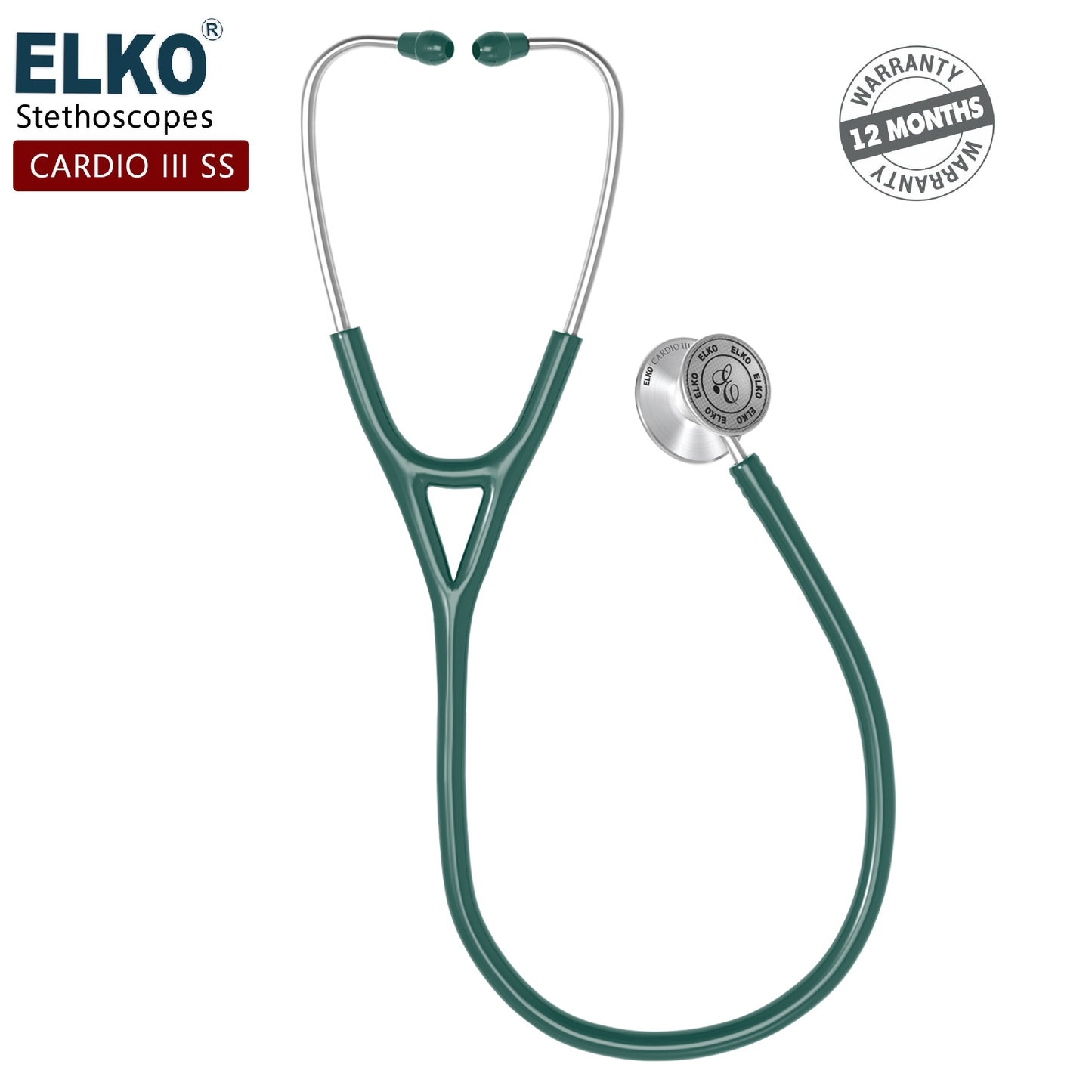 ELKO CARDIO III SS Stainless Steel Stethoscope