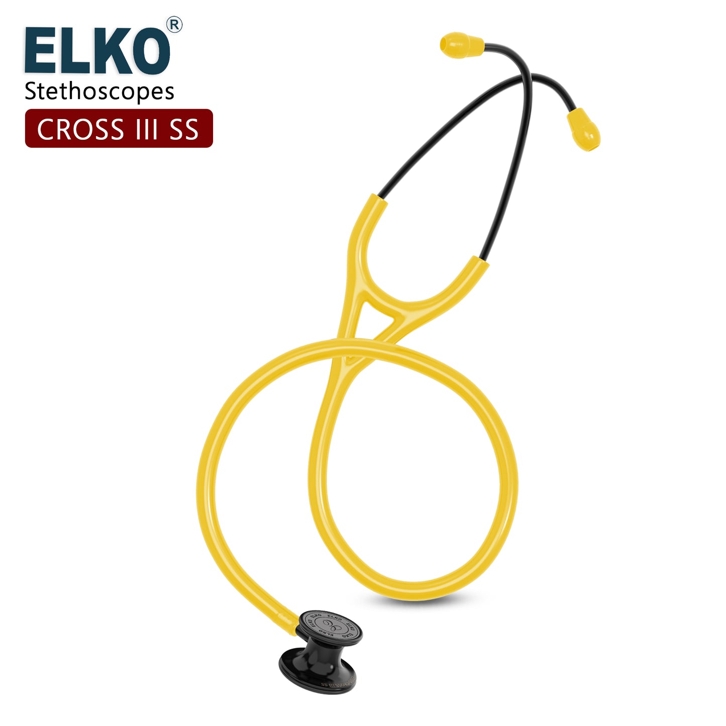 ELKO CROSS III SS Stainless Steel Stethoscope - Black Edition