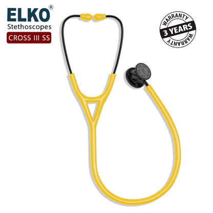 ELKO CROSS III SS Stainless Steel Stethoscope - Black Edition