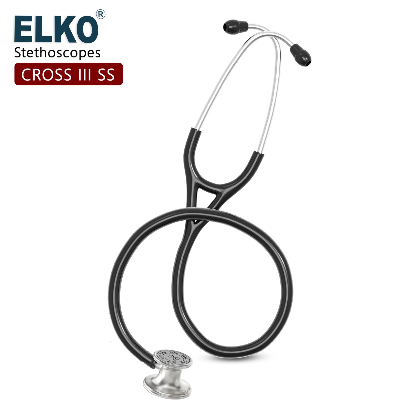 ELKO CROSS III SS Stainless Steel Stethoscope - Natural Steel