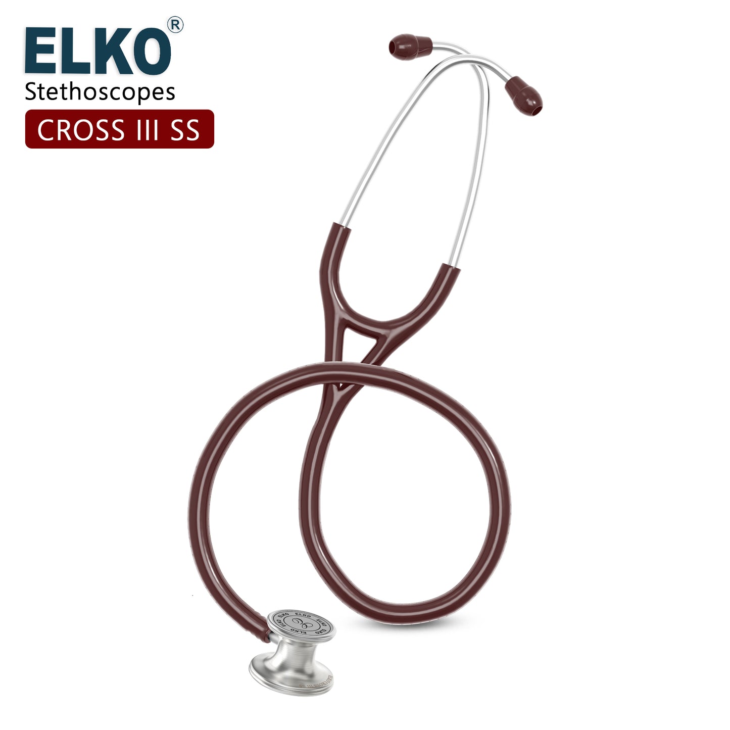 ELKO CROSS III SS Stainless Steel Stethoscope - Natural Steel