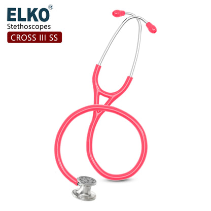 ELKO CROSS III SS Stainless Steel Stethoscope - Natural Steel