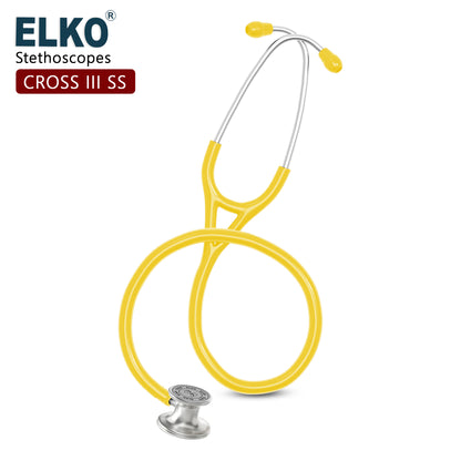 ELKO CROSS III SS Stainless Steel Stethoscope - Natural Steel