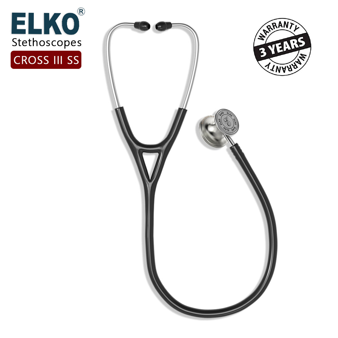 ELKO CROSS III SS Stainless Steel Stethoscope - Natural Steel