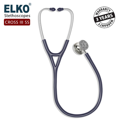 ELKO CROSS III SS Stainless Steel Stethoscope - Natural Steel