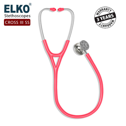 ELKO CROSS III SS Stainless Steel Stethoscope - Natural Steel