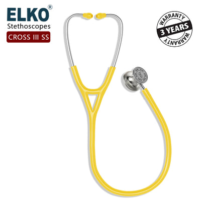 ELKO CROSS III SS Stainless Steel Stethoscope - Natural Steel