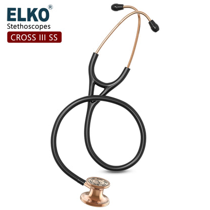 ELKO CROSS III SS Stainless Steel Stethoscope - Rose Gold