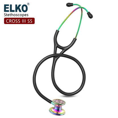 ELKO CROSS III SS Stainless Steel Stethoscope - Rainbow