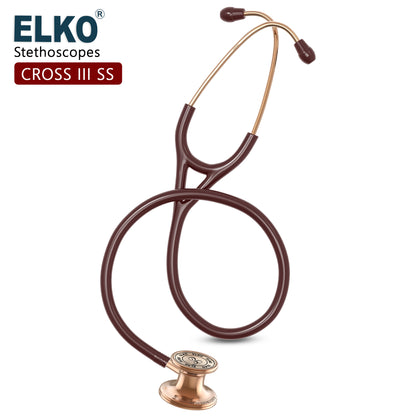 ELKO CROSS III SS Stainless Steel Stethoscope - Rose Gold