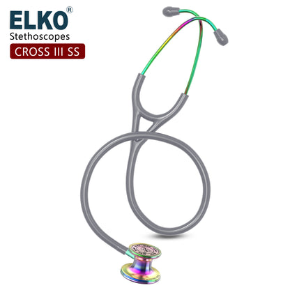 ELKO CROSS III SS Stainless Steel Stethoscope - Rainbow