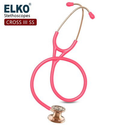 ELKO CROSS III SS Stainless Steel Stethoscope - Rose Gold