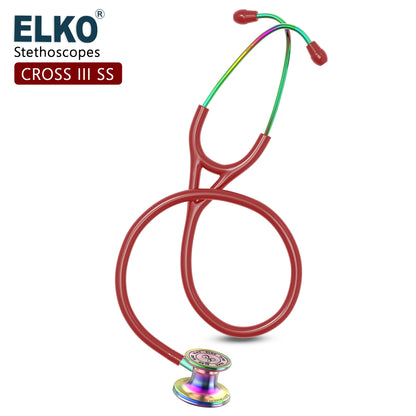 ELKO CROSS III SS Stainless Steel Stethoscope - Rainbow