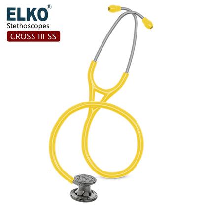 ELKO CROSS III SS Stainless Steel Stethoscope - Smoke Grey