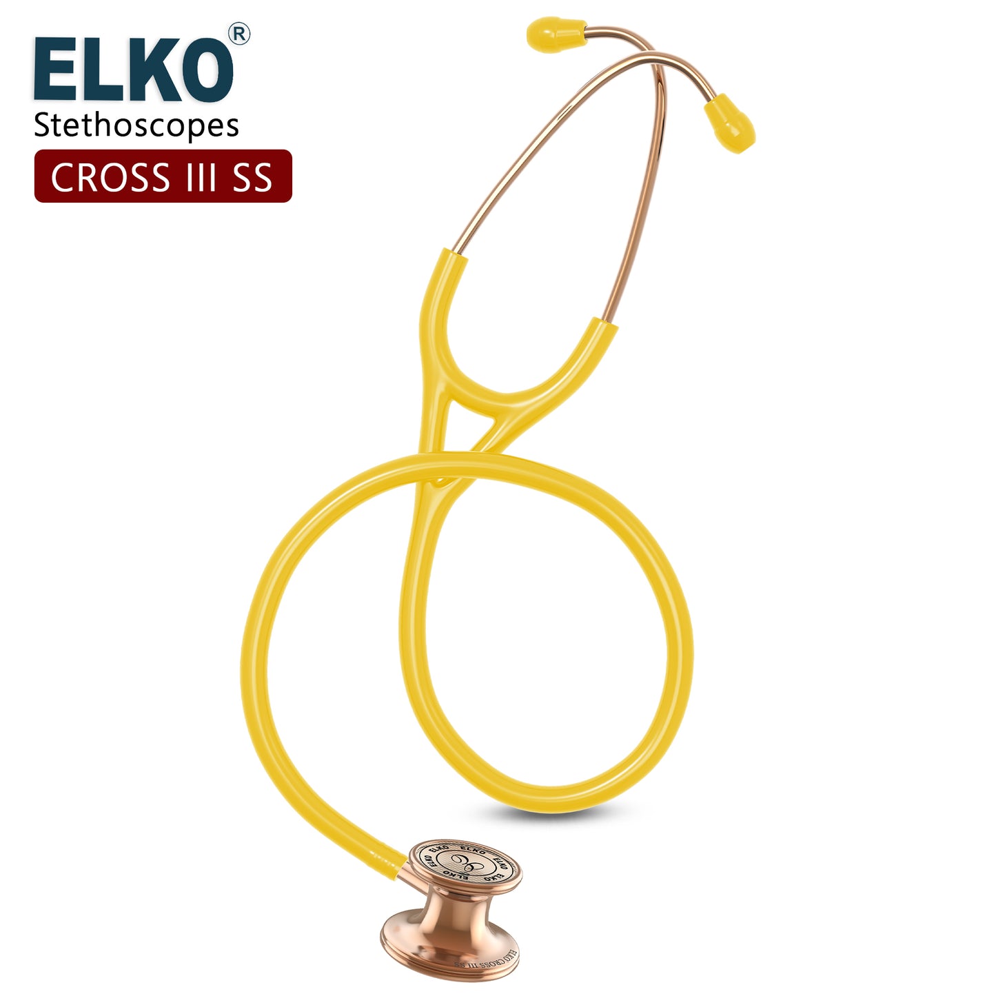 ELKO CROSS III SS Stainless Steel Stethoscope - Rose Gold