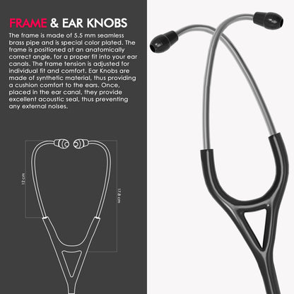 ELKO CROSS III SS Stainless Steel Stethoscope - Smoke Grey