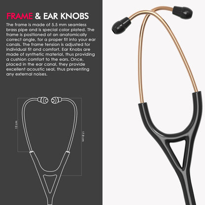 ELKO CROSS III SS Stainless Steel Stethoscope - Rose Gold