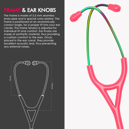 ELKO CROSS III SS Stainless Steel Stethoscope - Rainbow