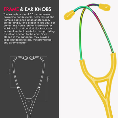 ELKO CROSS III SS Stainless Steel Stethoscope - Rainbow