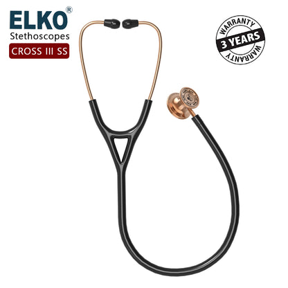 ELKO CROSS III SS Stainless Steel Stethoscope - Rose Gold