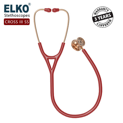 ELKO CROSS III SS Stainless Steel Stethoscope - Rose Gold