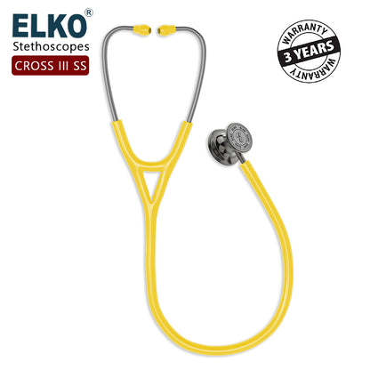 ELKO CROSS III SS Stainless Steel Stethoscope - Smoke Grey