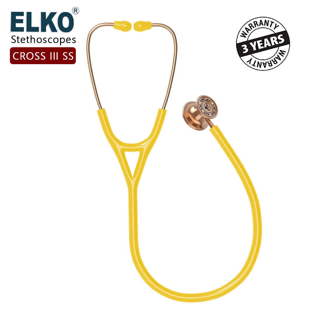 ELKO CROSS III SS Stainless Steel Stethoscope - Rose Gold