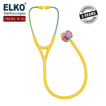 ELKO CROSS III SS Stainless Steel Stethoscope - Rainbow