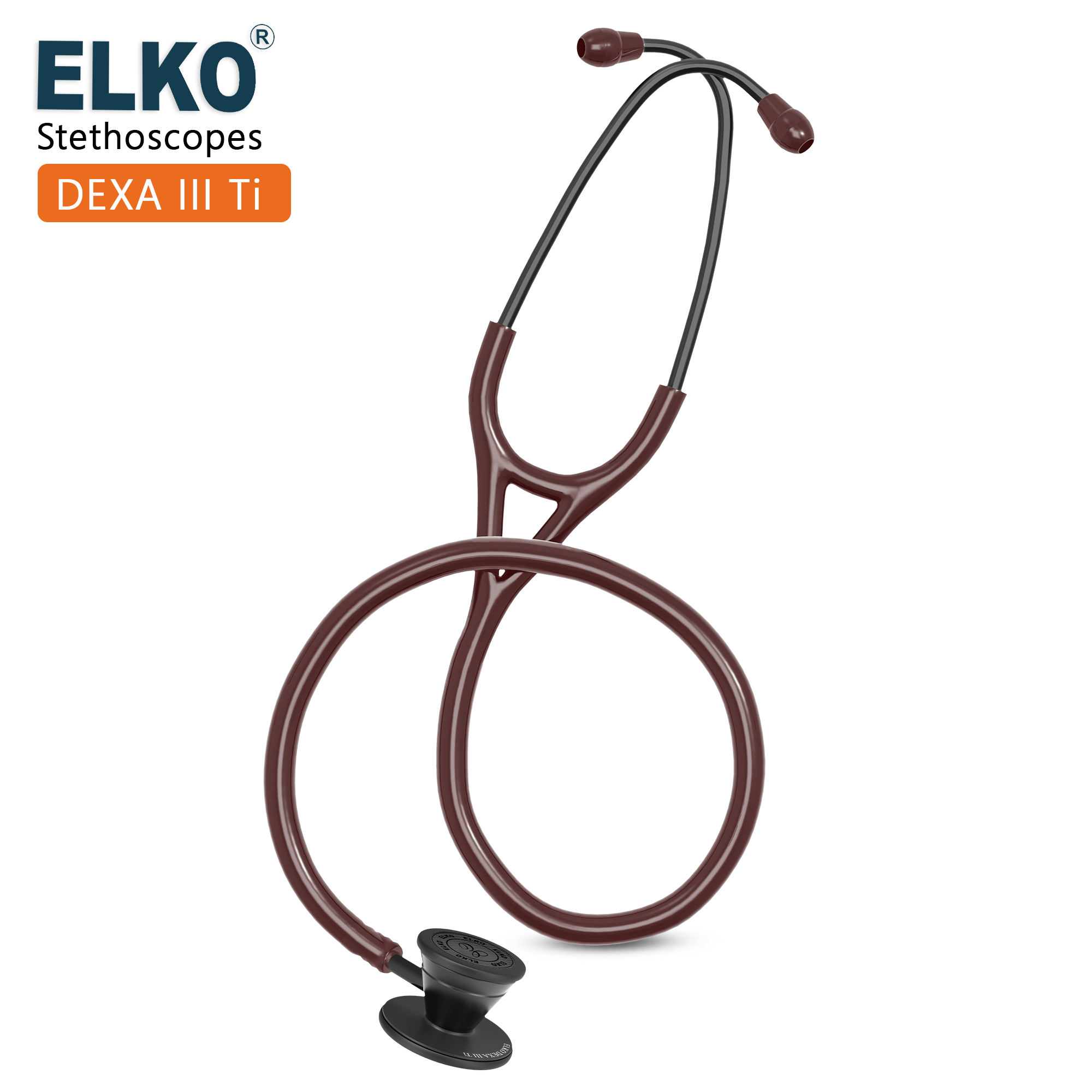 ELKO DEXA III Ti Titanium Stethoscope - Black Edition