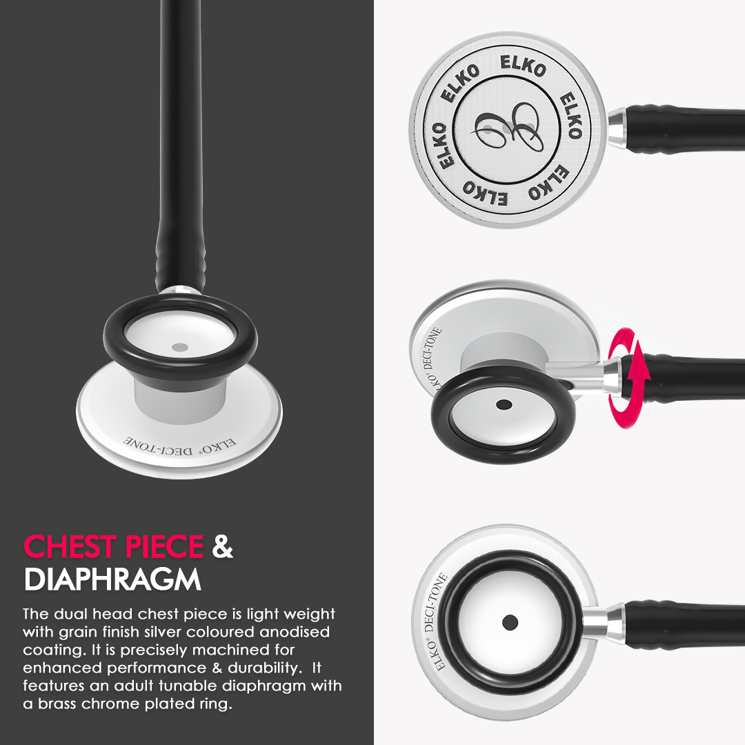 ELKO DECI-TONE Aluminium Head Stethoscope