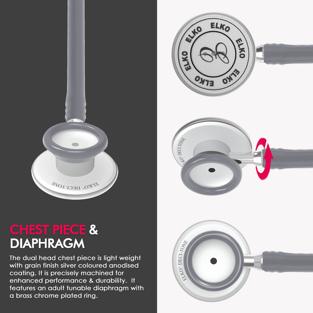 ELKO DECI-TONE Aluminium Head Stethoscope