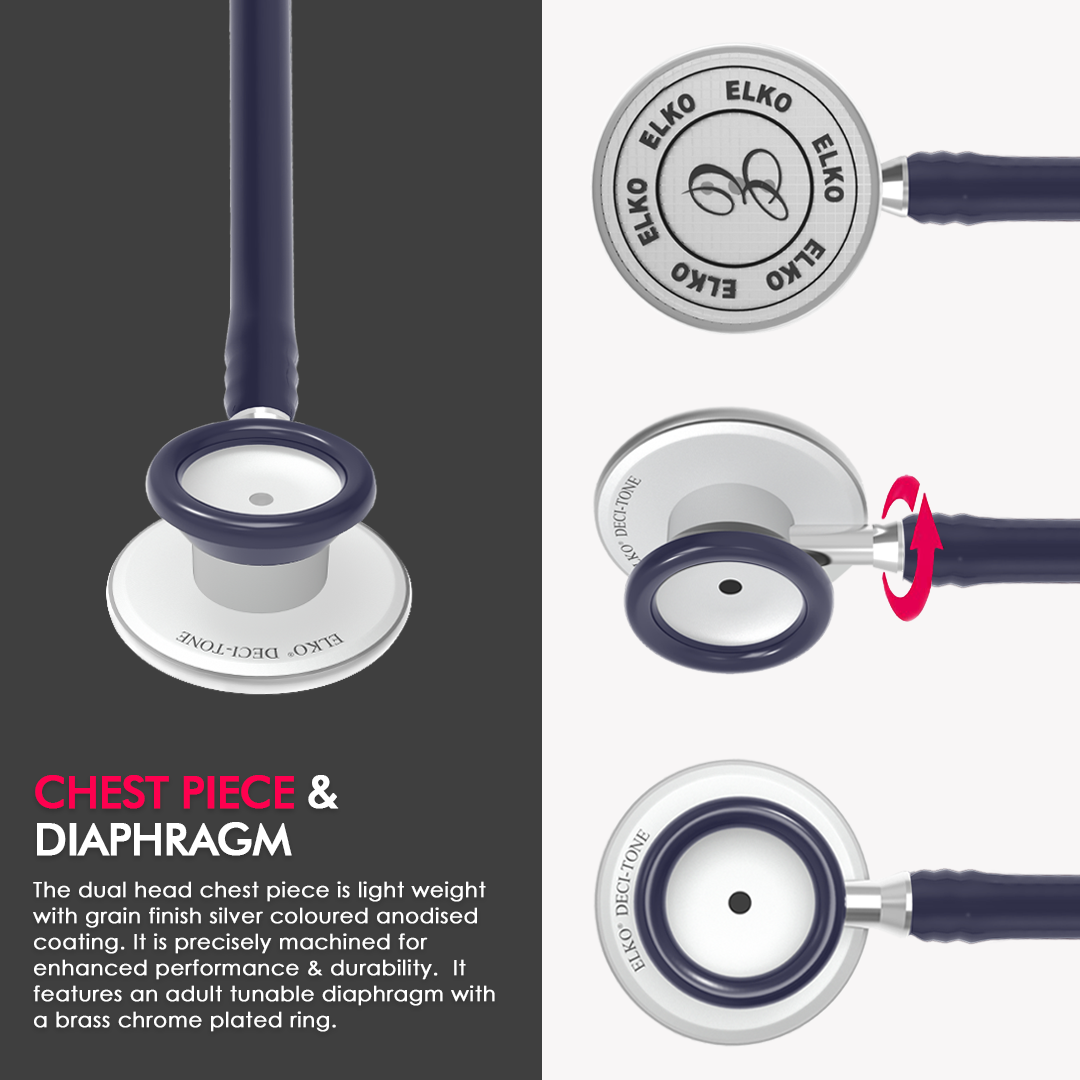 ELKO DECI-TONE Aluminium Head Stethoscope