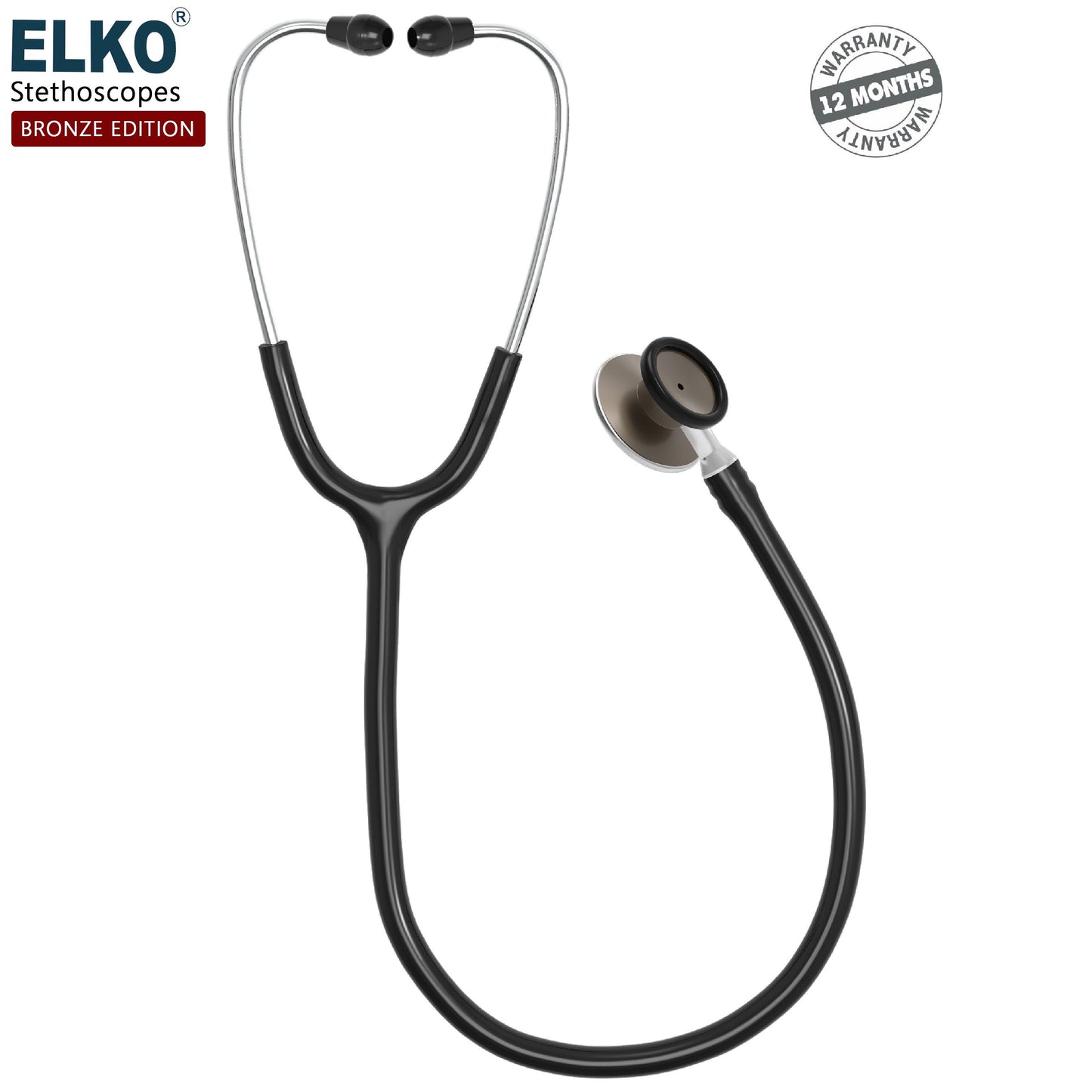 ELKO Aluminium Head Stethoscope-Bronze Edition