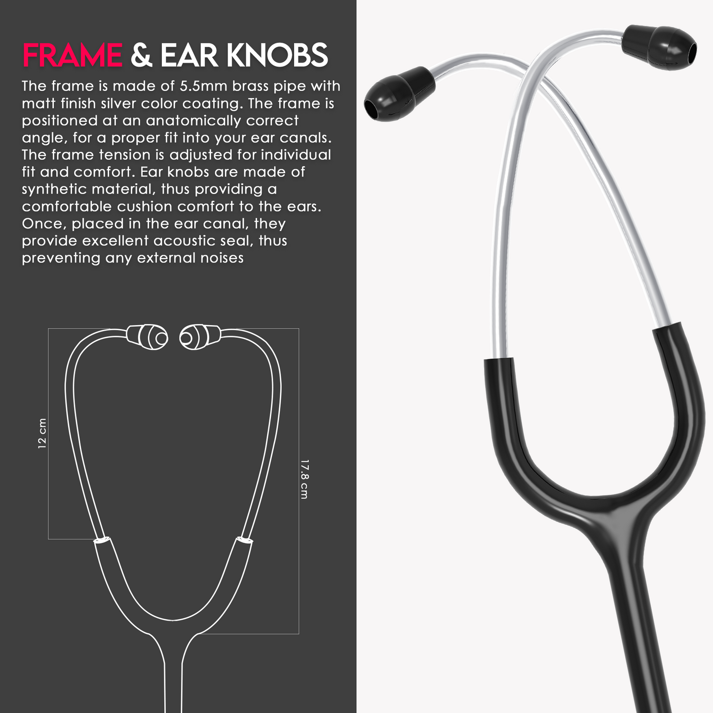 ELKO Magna-Plus Brass Single Head Stethoscope