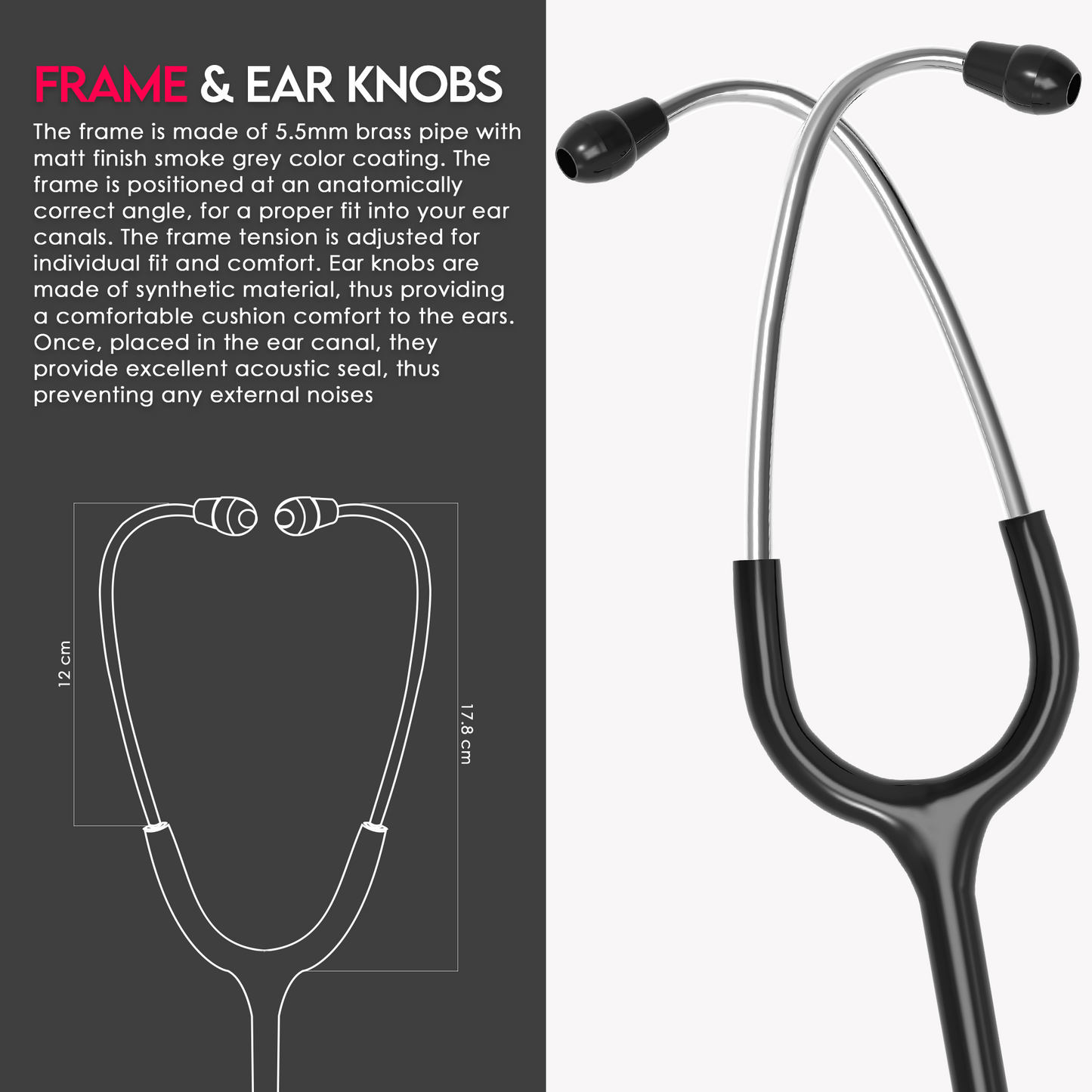 ELKO Magna-Plus Brass Single Head Stethoscope