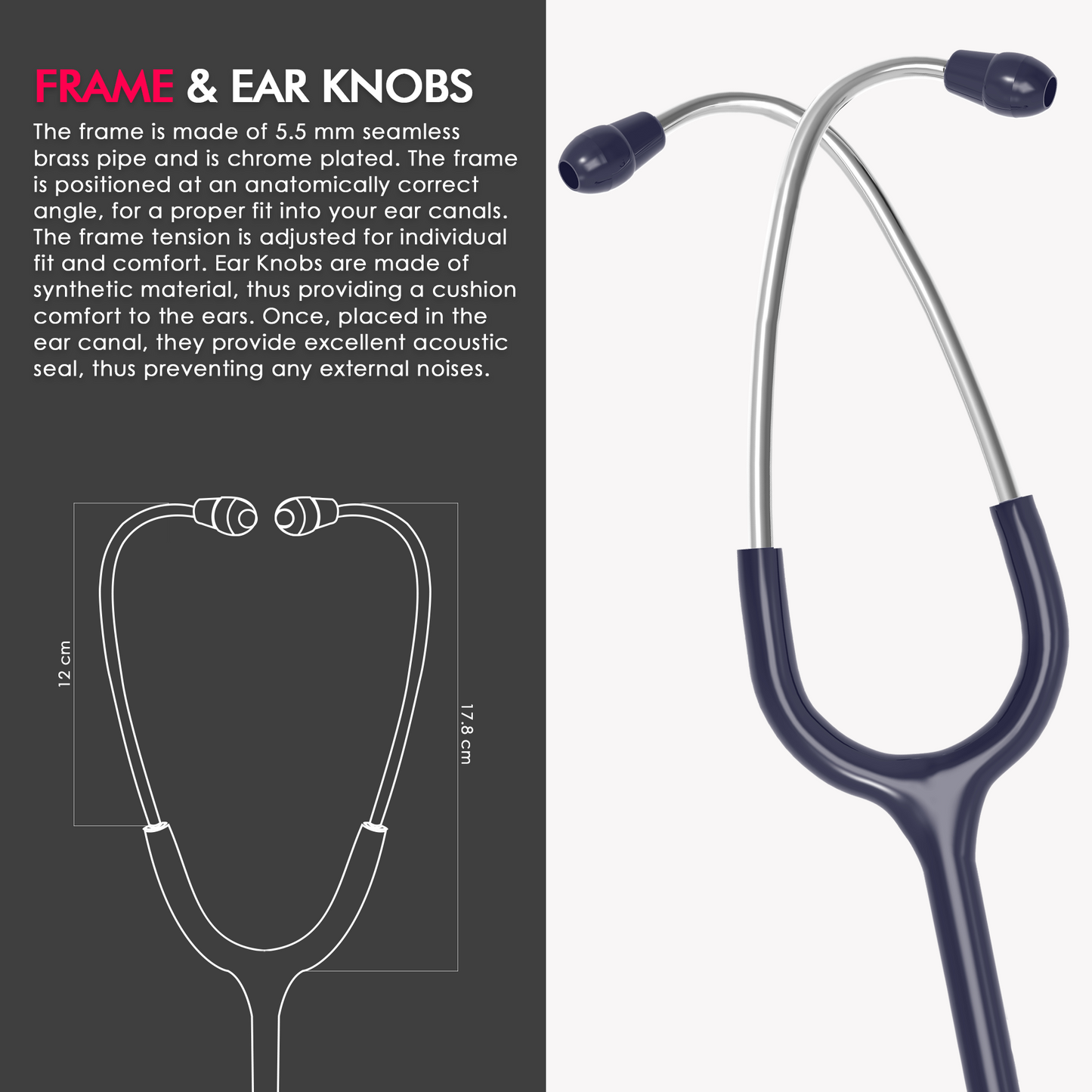 ELKO PACE III SS Stainless Steel Stethoscope