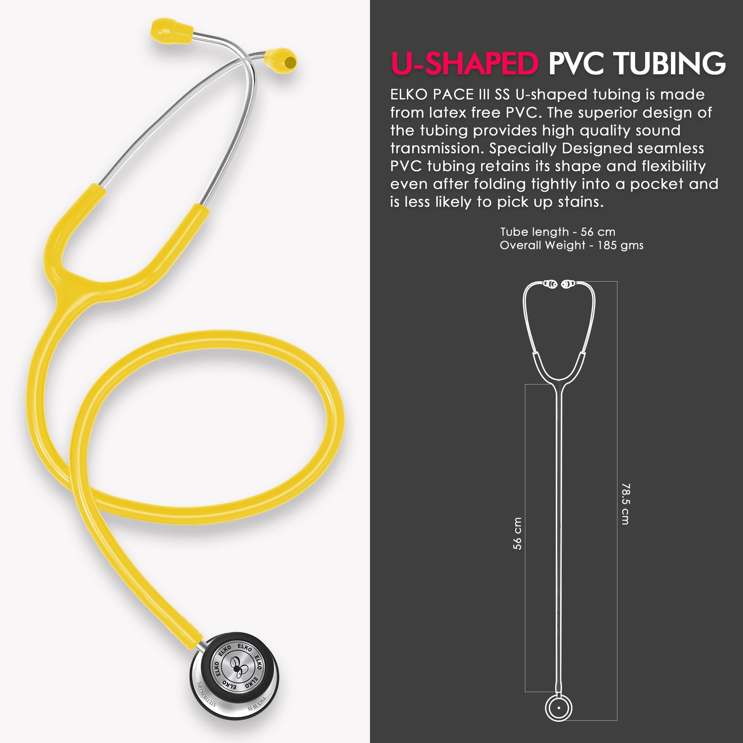 ELKO PACE III SS Stainless Steel Stethoscope